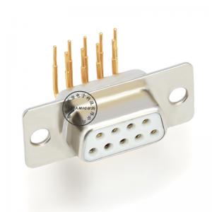 d tip 9 pin conector electric de 90 de grade